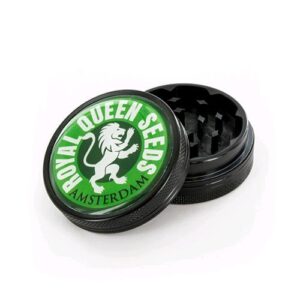 ROYAL QUEEN SEEDS - GRINDER ALLUMINIO DRIP LogoVerde - 2 PARTI - 48 mm.