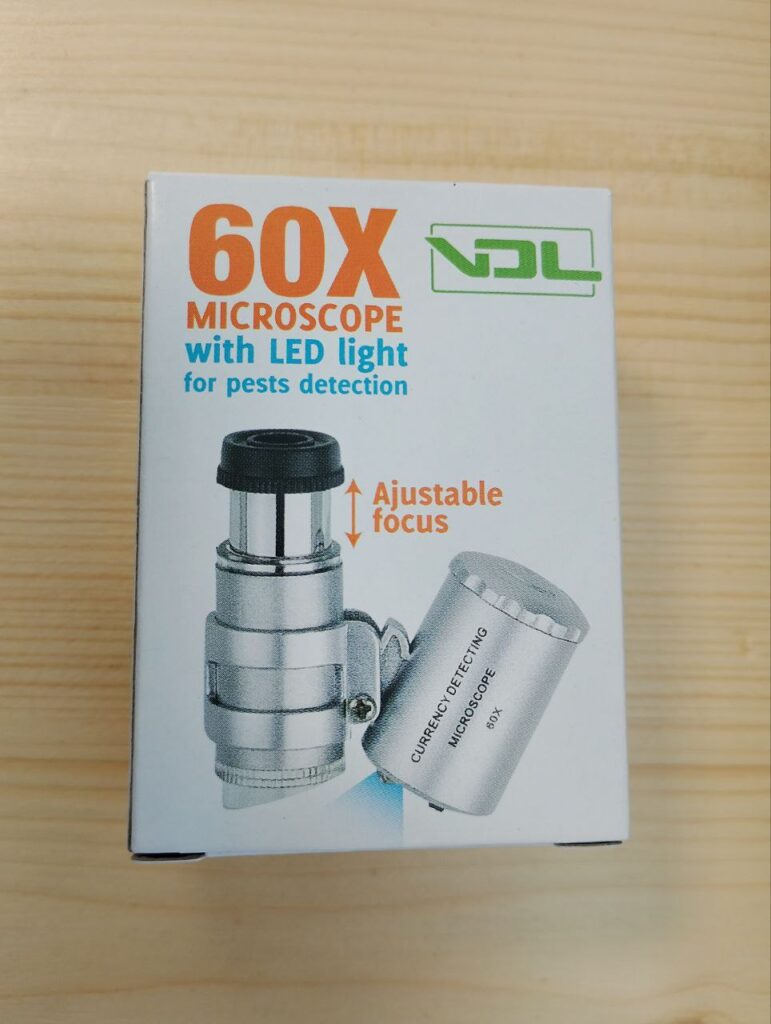 Microscopio VDL portatile 60x - con Led e Led UV